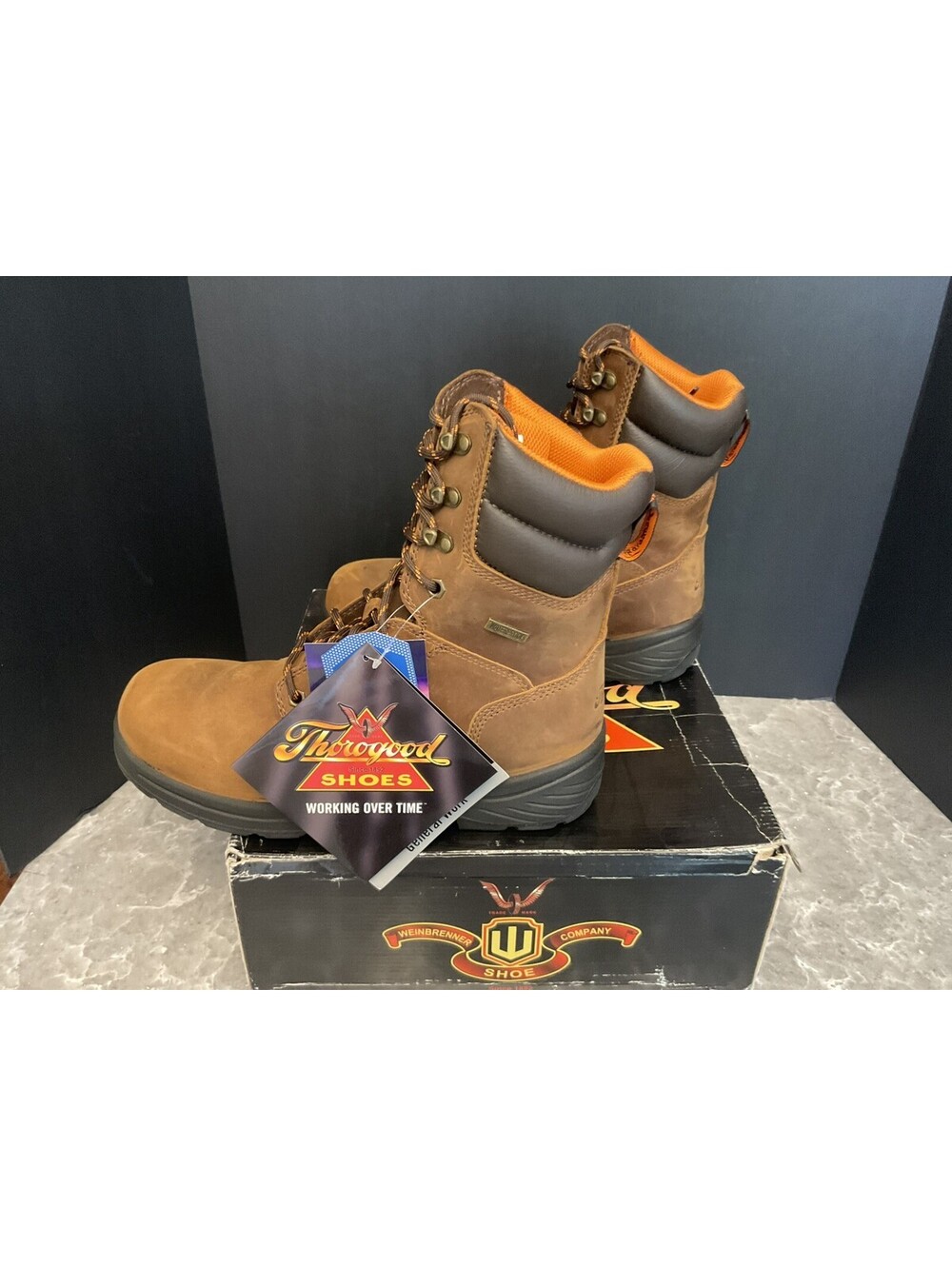 New! Mens Thorogood 814-3185 Thoro-Flex 8" Waterproof Work Boots. Size 10M.